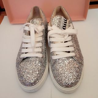 ミュウミュウ(miumiu)のmiumiu　CALZATURE DONNA GLITTER 3 ARGENTO(スニーカー)