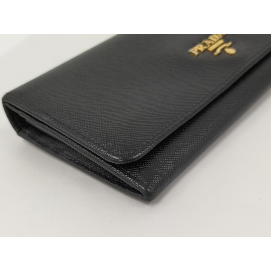 PRADA 二つ折り長財布 サフィアーノ レザー ブラック 1M1132 - 財布