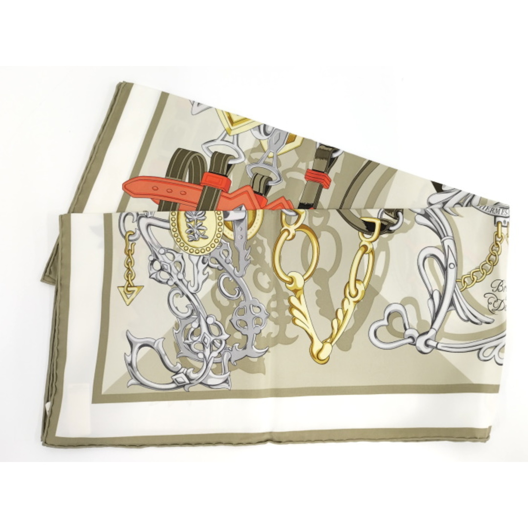 HERMES - HERMES スカーフ カレ90 ブリッド・エ・デスタン HERMES - HERMES スカーフ カレ90 ブリッド・エ・デスタン