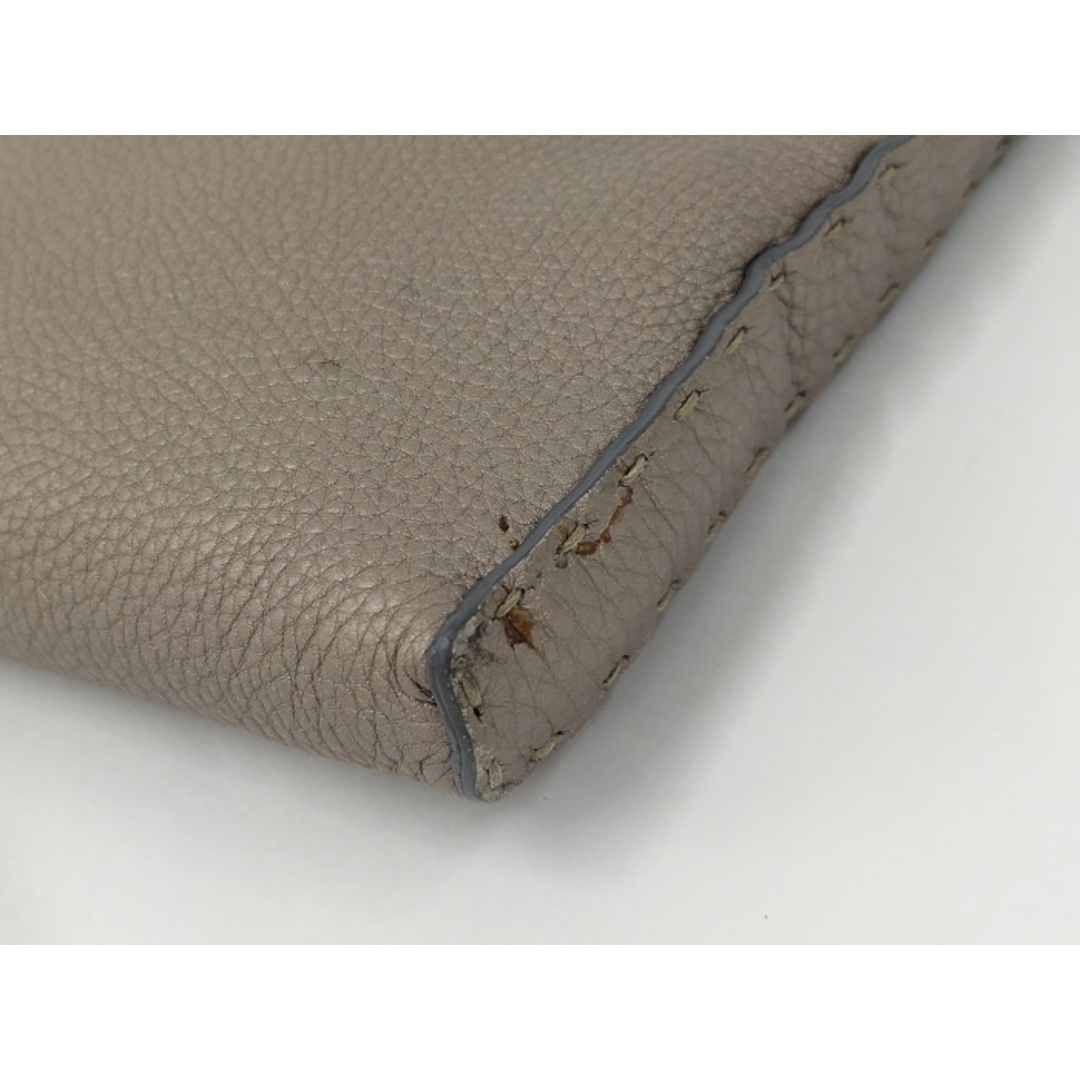 FENDI セレリア ショルダーバッグ レザー グレージュ 8BT093