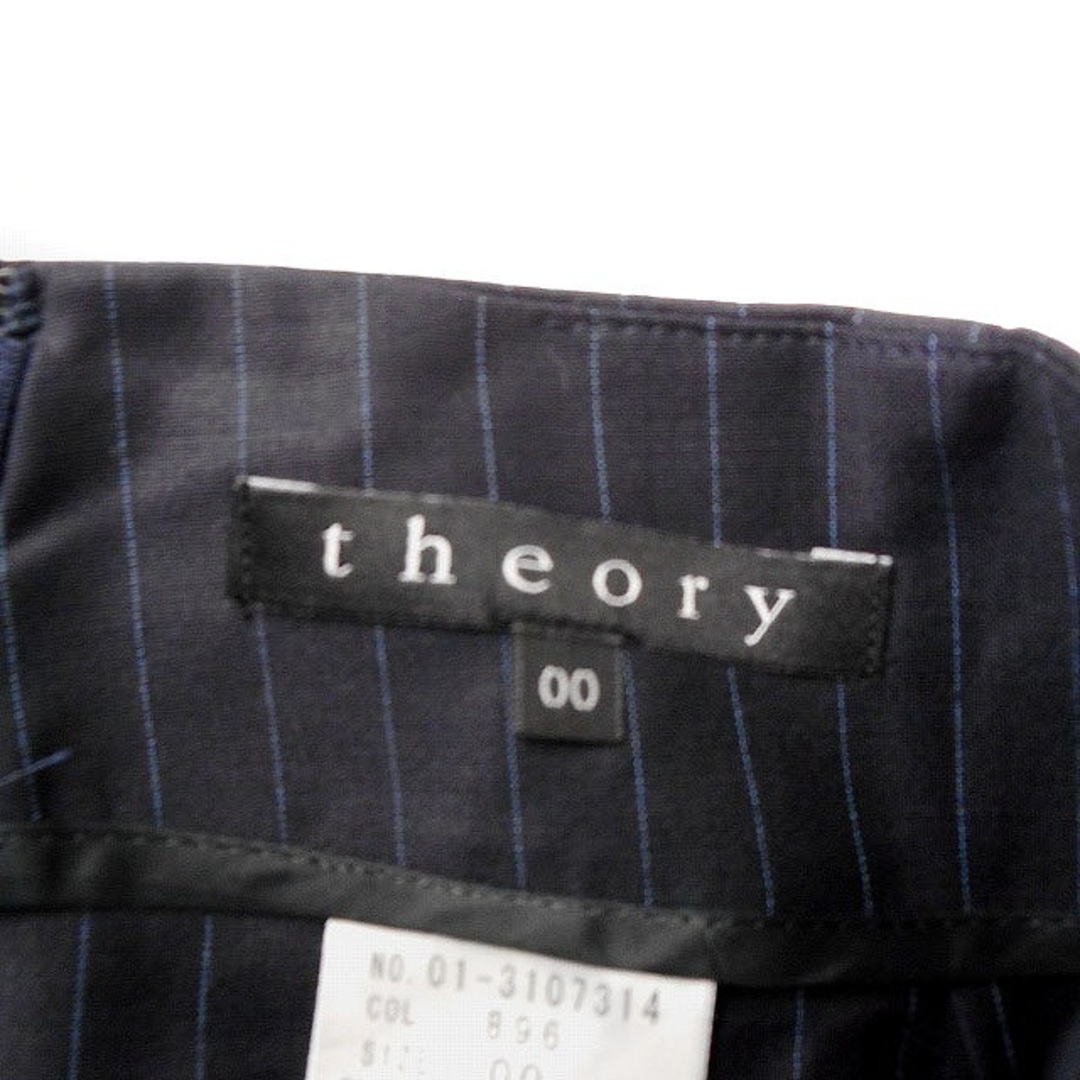 theory(セオリー)のセオリー theory タイトスカート ひざ丈 スリット ストライプ柄 ウール レディースのスカート(ひざ丈スカート)の商品写真