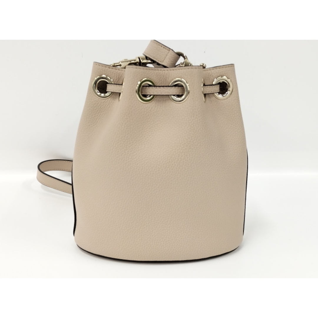FURLA - FURLA ショルダーバッグ 巾着 レザー ピンクベージュの FURLA - FURLA ショルダーバッグ 巾着 レザー ピンクベージュの