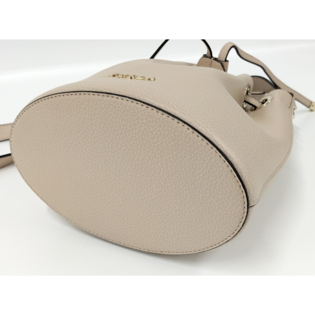 FURLA - FURLA ショルダーバッグ 巾着 レザー ピンクベージュの FURLA - FURLA ショルダーバッグ 巾着 レザー ピンクベージュの