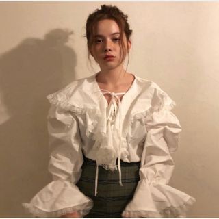 cherily  big frill blouse オーバーフリル シャツ 