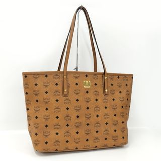 エムシーエム(MCM)のMCM トートバッグ 手提げ ロゴグラム ヴィセトス レザー ブラウン(トートバッグ)