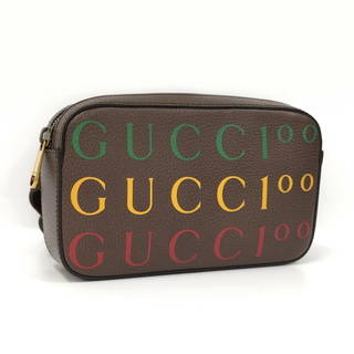 グッチ(Gucci)のGUCCI ボディバッグ ベルトバッグ 100周年記念 レザー ブラウン(ボディーバッグ)