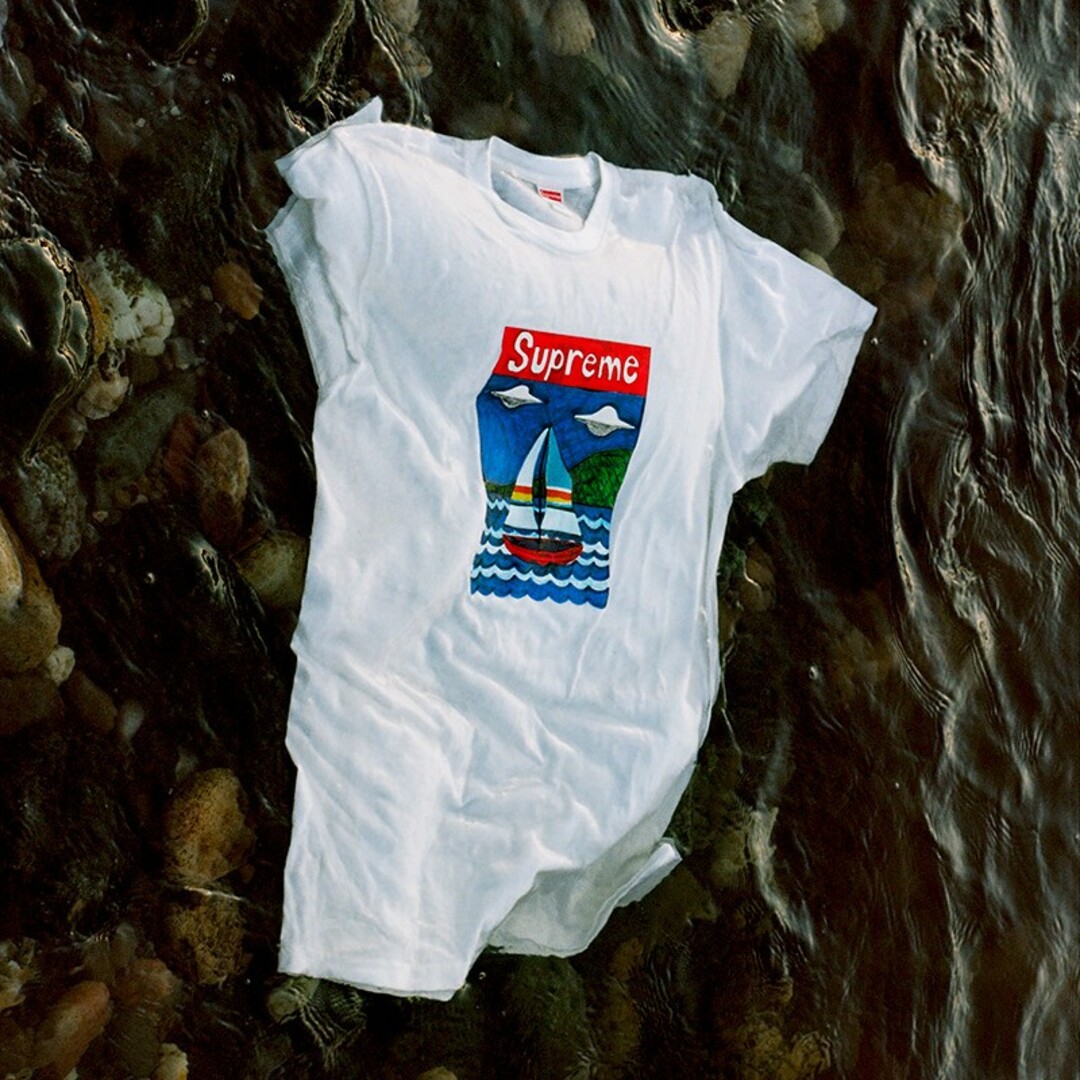 Supreme 2020SS Sailboat Tee Heather Grey