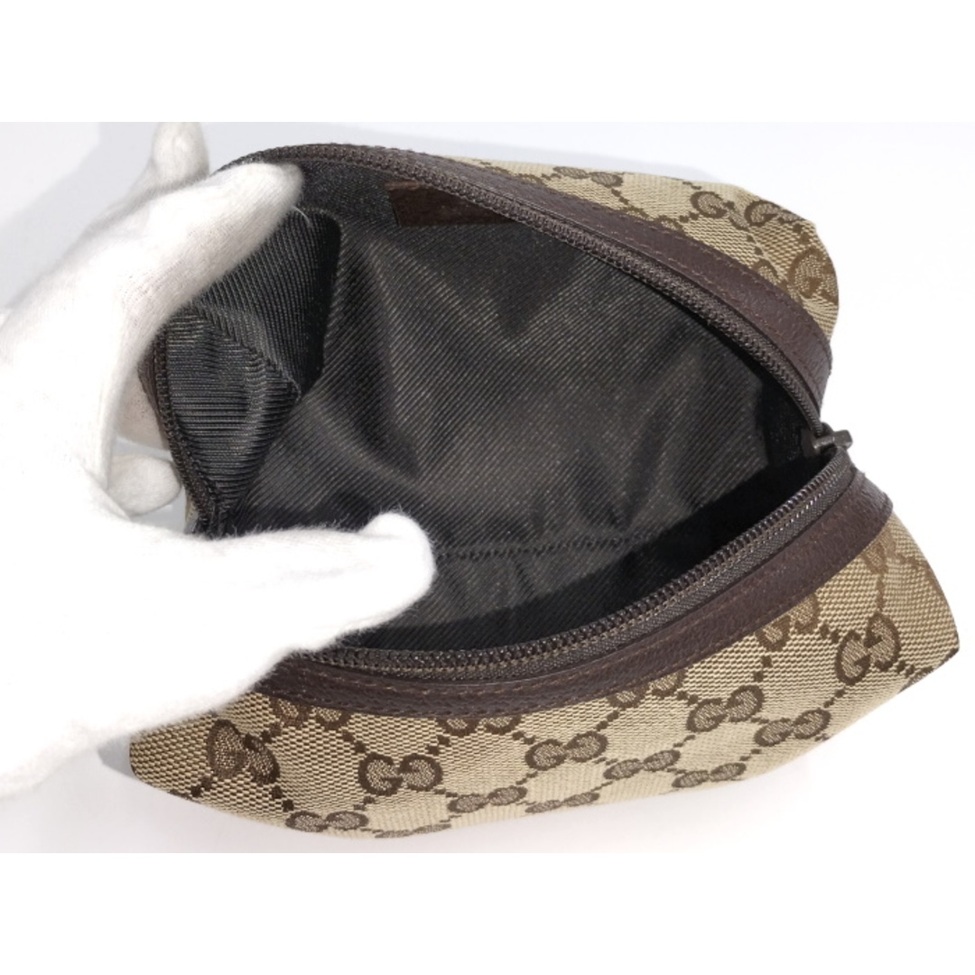 GUCCI ポーチ GGキャンバス ベージュ ブラウン 29596