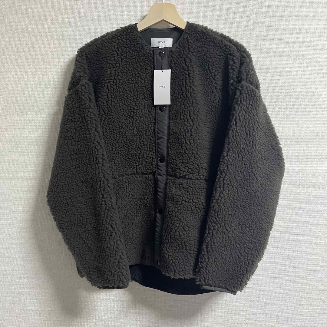 HYKE FAUX SHEARLING JACKETボアジャケット-