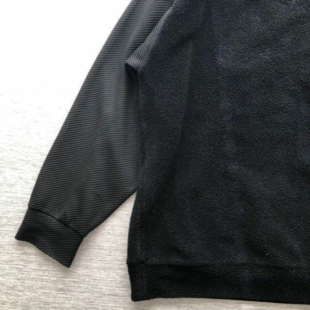 SHAREEDシャリーフ 切替フリース ブラック黒