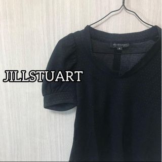 ジルスチュアート(JILLSTUART)のJILL STUART レディース トップス S  黒 半袖 ドット柄 夏服(カットソー(半袖/袖なし))