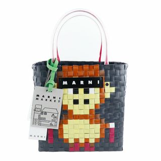 マルニ(Marni)のMARNI アニマルバスケット グレーモンキー トートバッグ カゴバッグ タグ(トートバッグ)