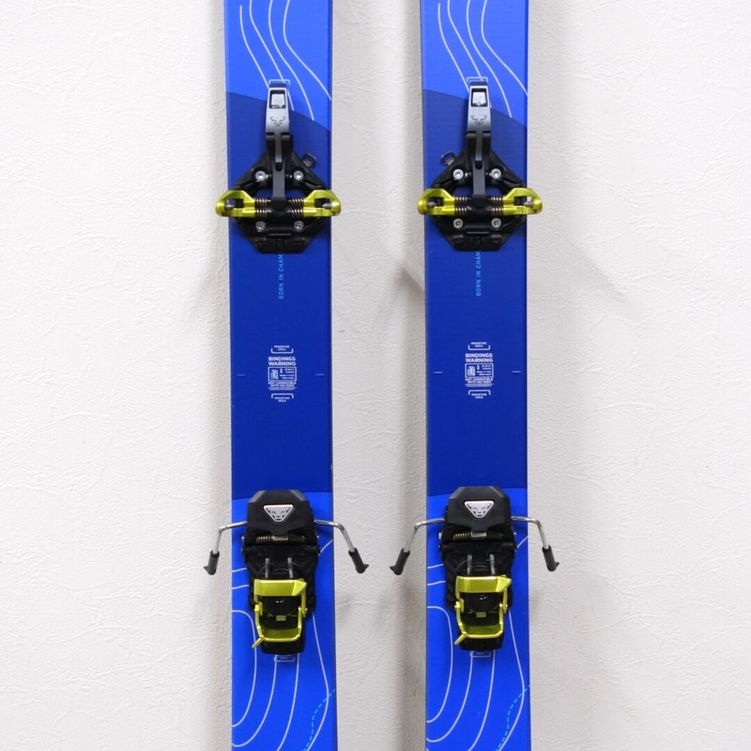 美品 ディナスター DYNASTAR 山スキー VERTICAL 162cm センター82ｍｍ テックビンディング ディナフィット TLT  Speedfit 10 収納ケース 付き BCスキー アウトドア 1本あたり1520ｇ (ビンディング込)