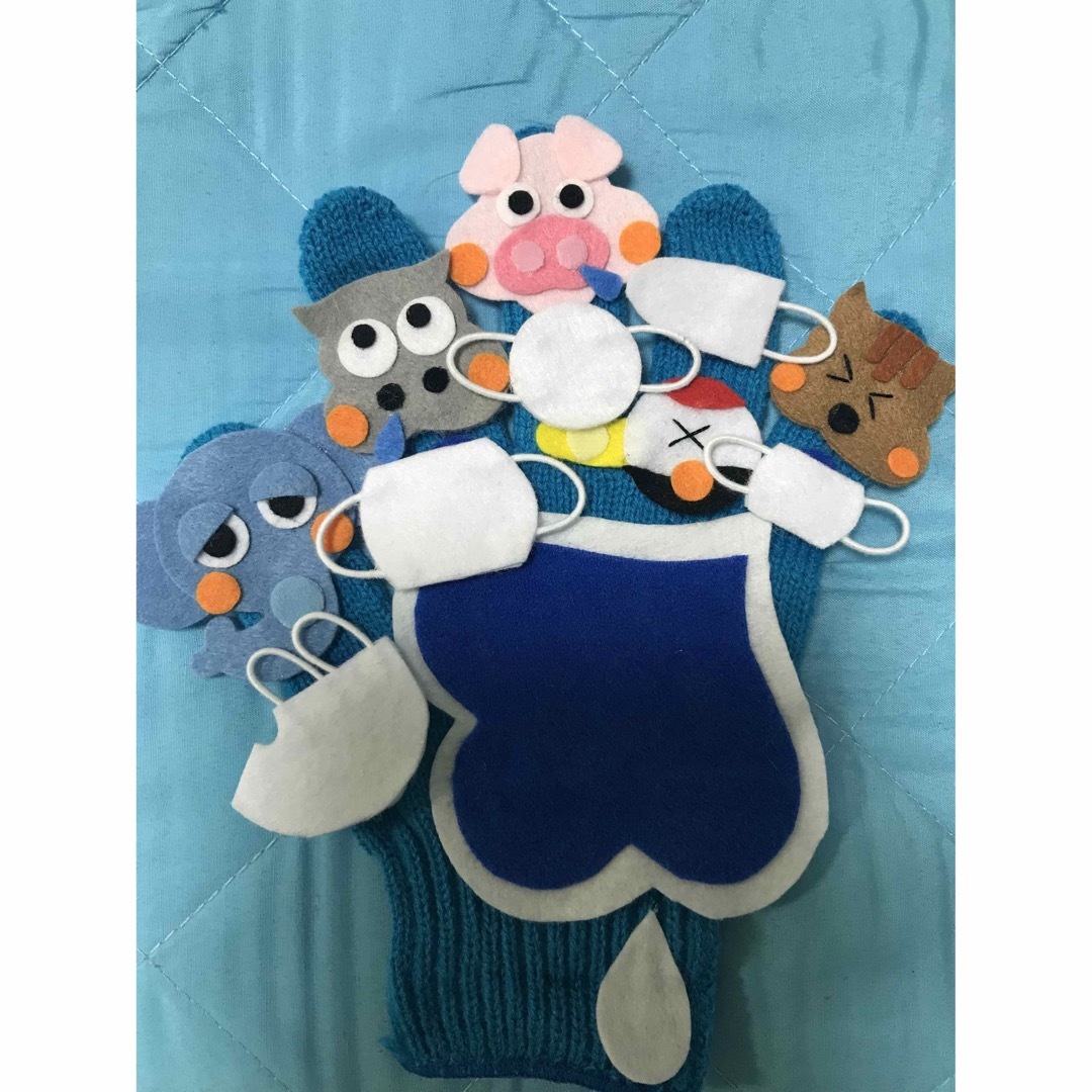 手袋シアター　コンコンくしゃみ ハンドメイドのハンドメイド その他(その他)の商品写真