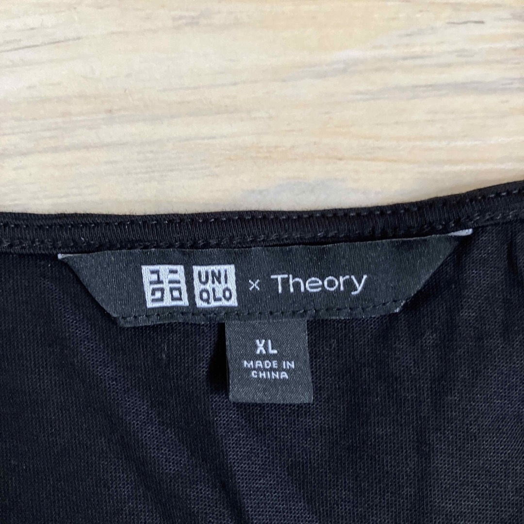 theory(セオリー)のユニクロUNIQLO×セオリー　ノースリーブワンピース　ブラック黒　綿100% レディースのワンピース(ひざ丈ワンピース)の商品写真