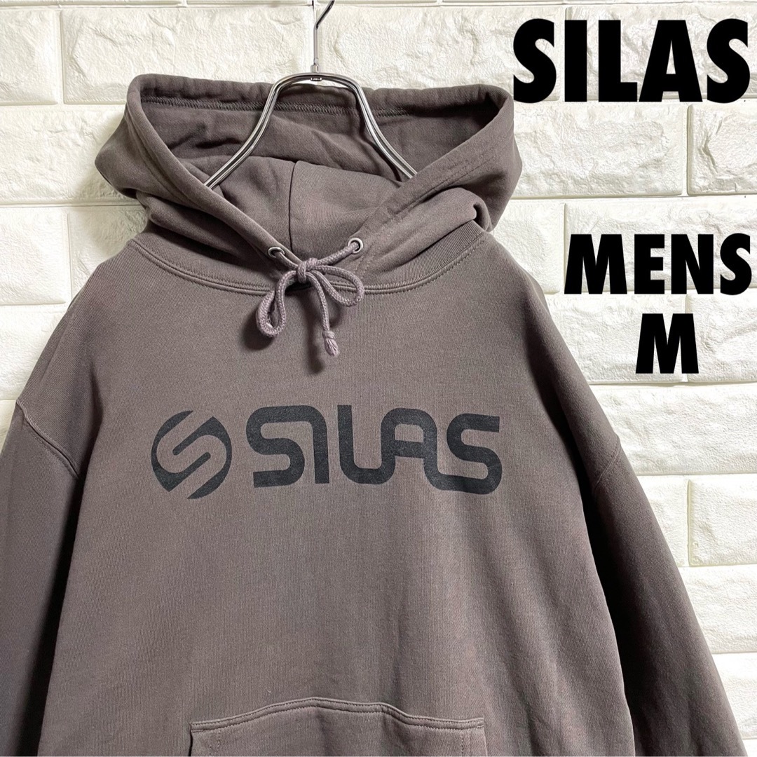 SILAS(サイラス)のSILAS  サイラス　プルオーバーパーカー　デカロゴ　メンズMサイズ メンズのトップス(パーカー)の商品写真