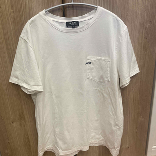 アーペーセー(A.P.C)のA.P.C  Tシャツ　白　メンズ　M  ポケット(Tシャツ/カットソー(半袖/袖なし))