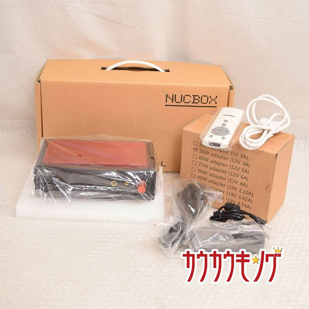 【未使用】NUCBOX オーディオ用ファンレスPC ベアボーン DigiFi X-24-C /36W adapter 12V 3A