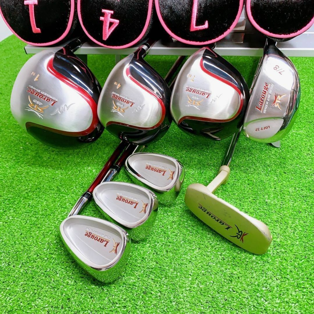 良品 ラルージュ レディースゴルフ 8本セット 右 L カーボン 初心者-