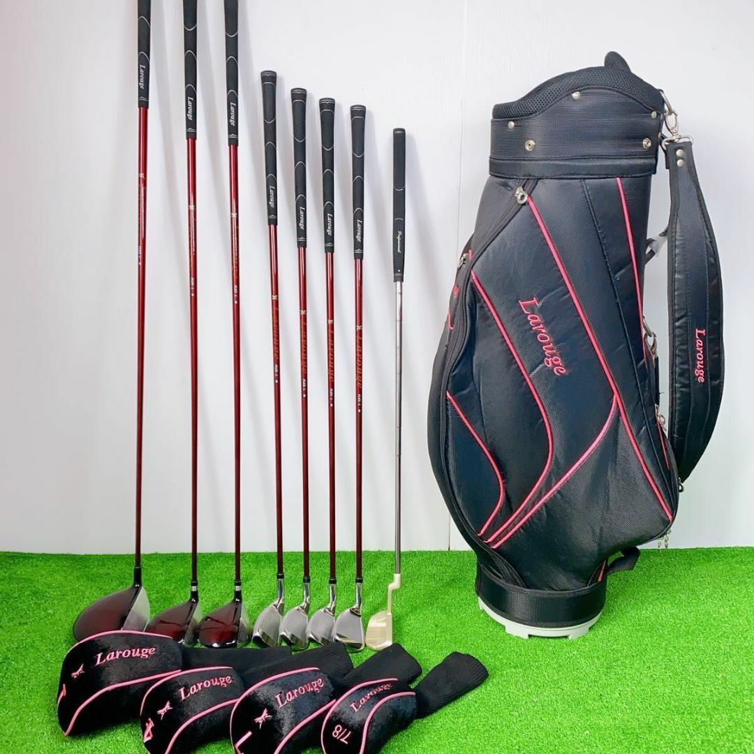 良品 ラルージュ レディースゴルフ 8本セット 右 L カーボン 初心者-