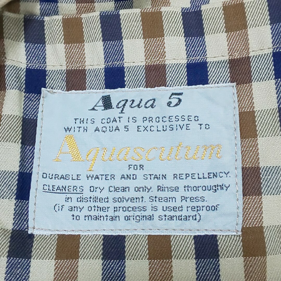 AQUA SCUTUM(アクアスキュータム)の【希少/英国製】90s Aquascutum ビンテージ ベルト付トレンチコート メンズのジャケット/アウター(トレンチコート)の商品写真