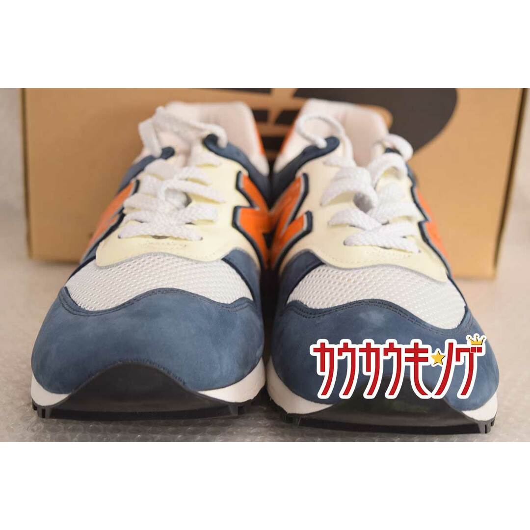 New Balance(ニューバランス)のニューバランス M860 WNO スウェード/レザー イングランド製 28cm ネイビー/オレンジ/ホワイト メンズ メンズの靴/シューズ(その他)の商品写真