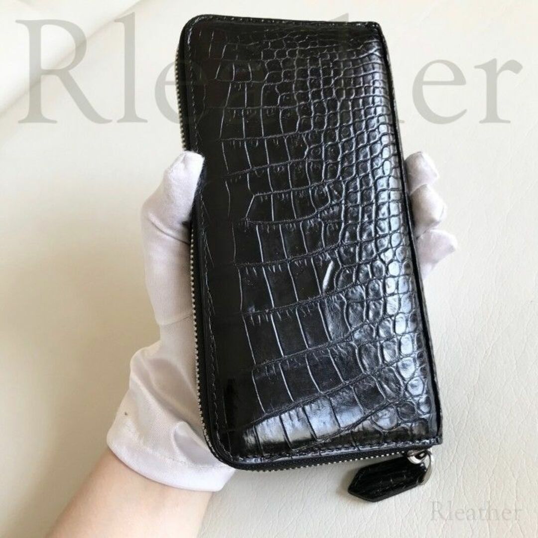 大量購入用 クロコダイル 長財布 サイフ メンズ ワニ革 レザー 本革