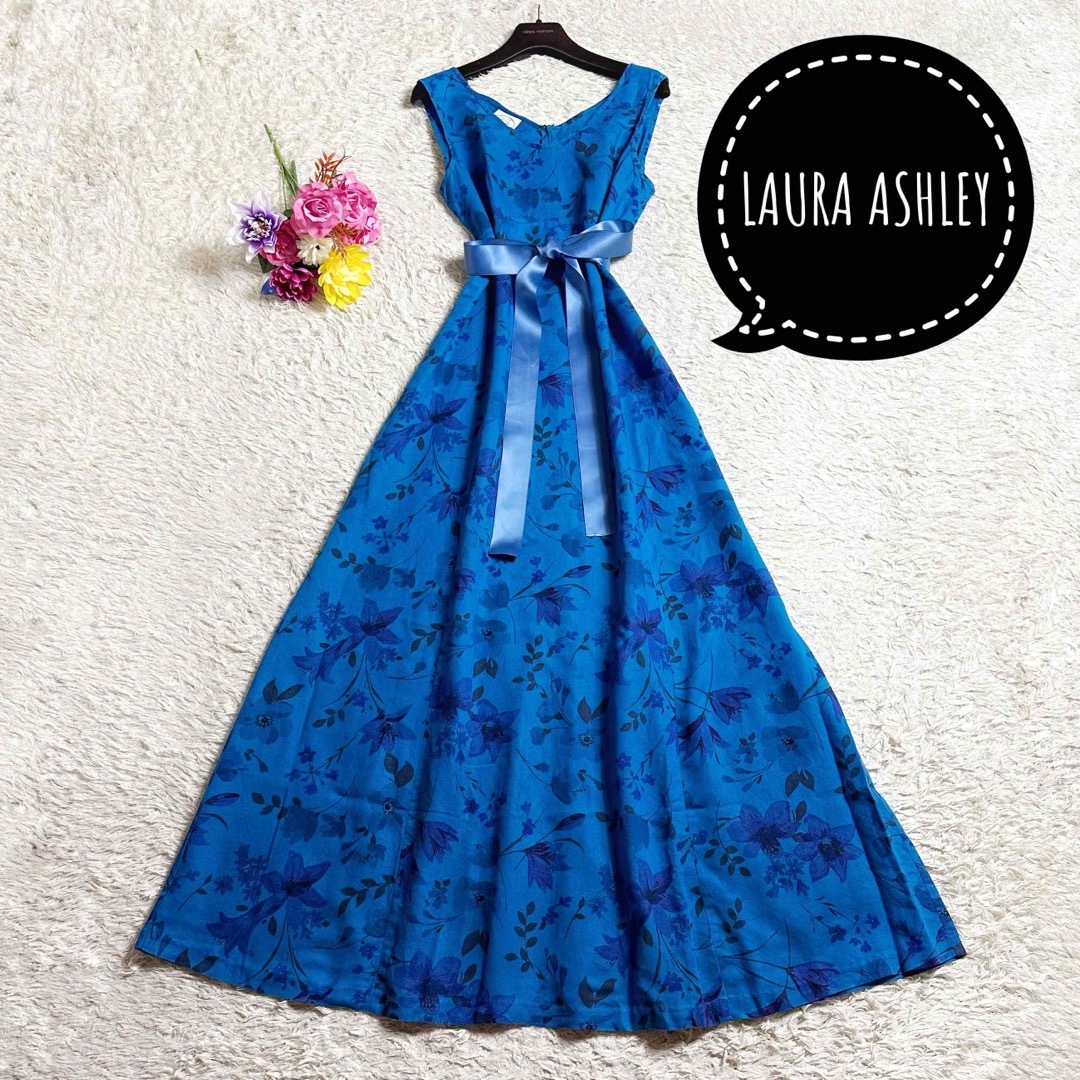 LAURA ASHLEY - 美品ꕤ ローラアシュレイ 大きいサイズ ワンピース 花