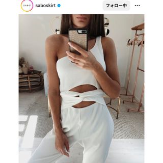 エイソス(asos)のsabo skirt ワンショルダー　プレイスーツ　新品　XS オールインワン(オールインワン)