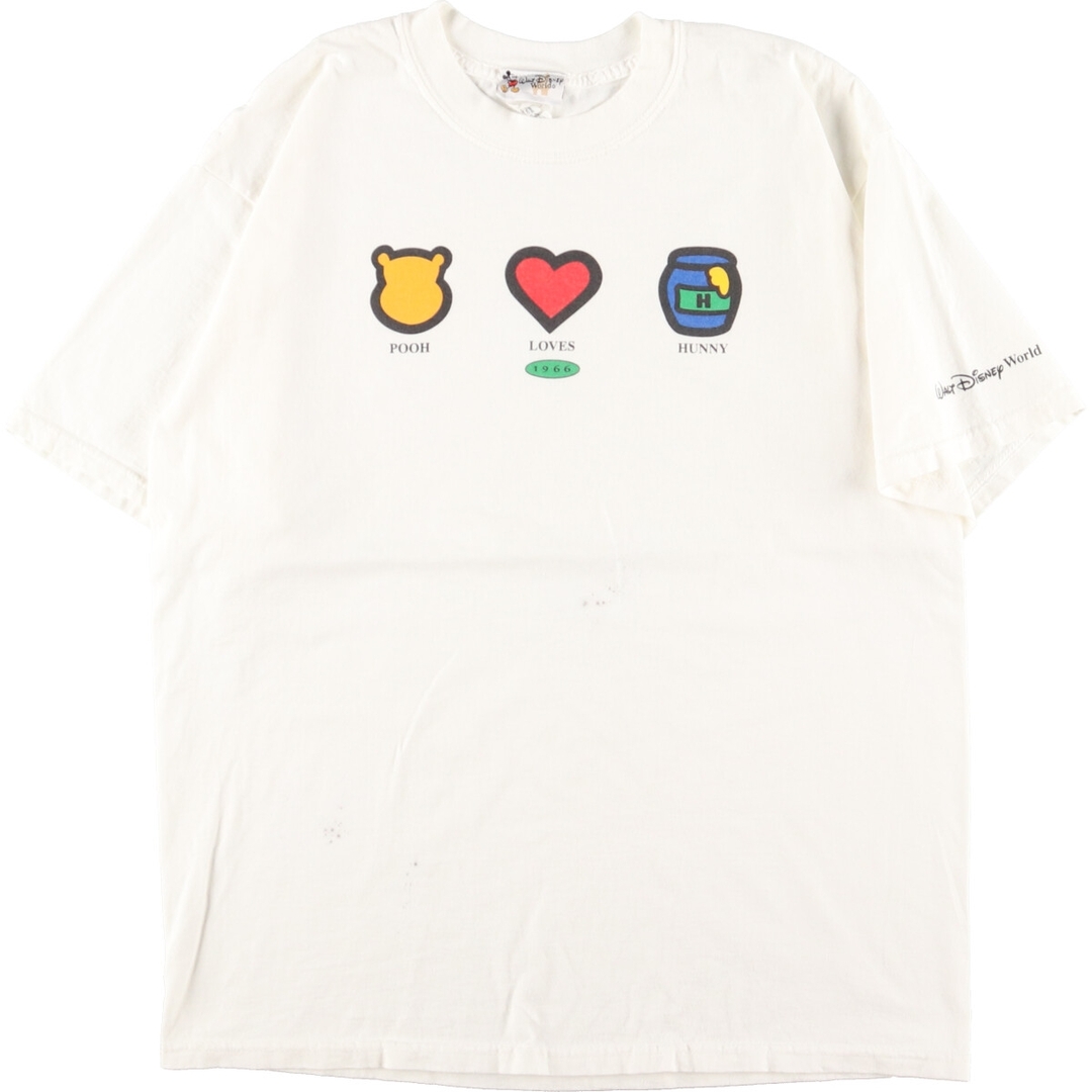 ウォルト ディズニー ワールド Walt Disney World POOH くまのプーさん キャラクタープリントTシャツ USA製 メンズXL ヴィンテージ /eaa361152