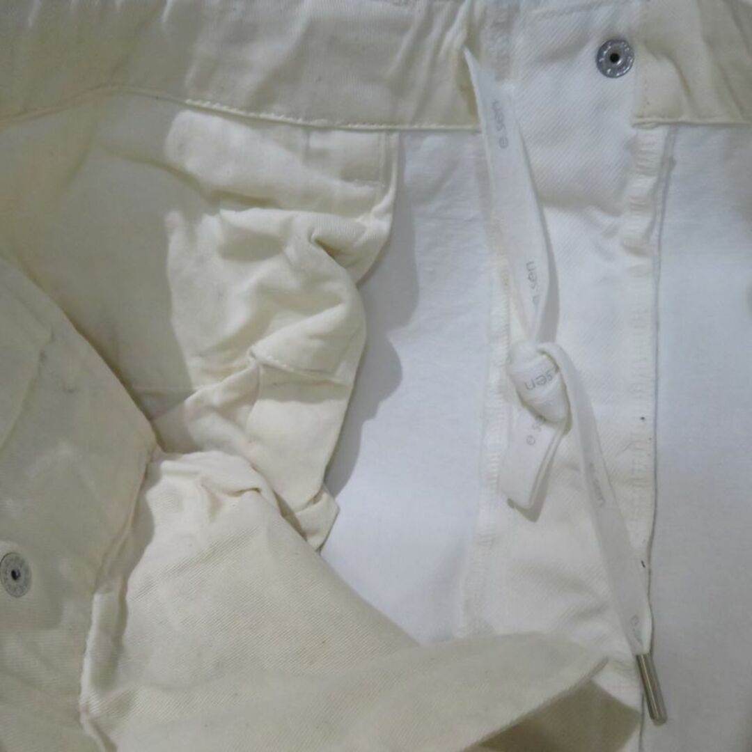 E.SEN CENTER PLEATS WHITE JEAN 6