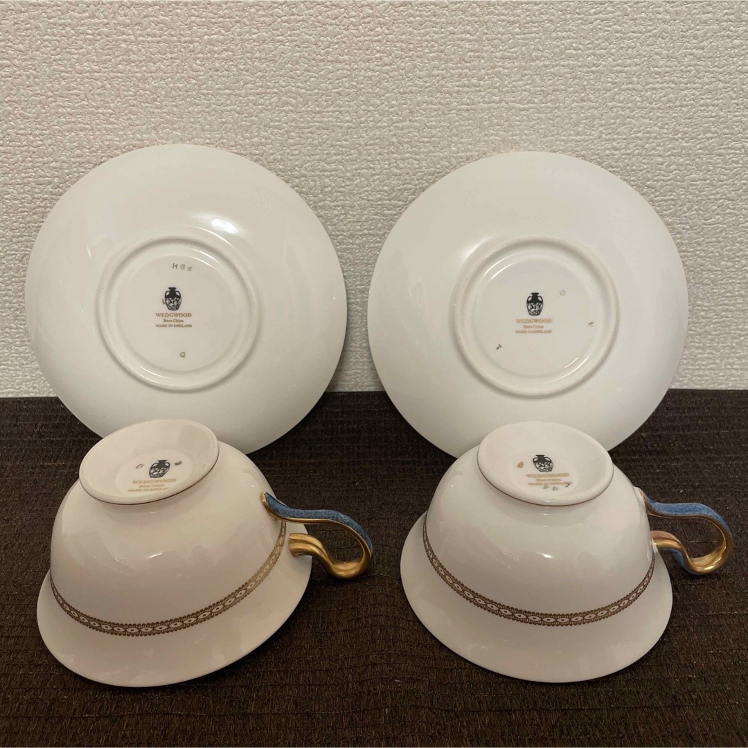 ウェッジウッド ユーランダー パウダーブルー ピオニー カップ&ソーサー 9