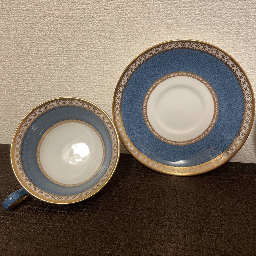 ウェッジウッド ユーランダー パウダーブルー ピオニー カップ&ソーサー 3