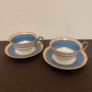 ウェッジウッド(WEDGWOOD)のウェッジウッド　ユーランダー　パウダーブルー　ピオニー　カップ&ソーサー(グラス/カップ)