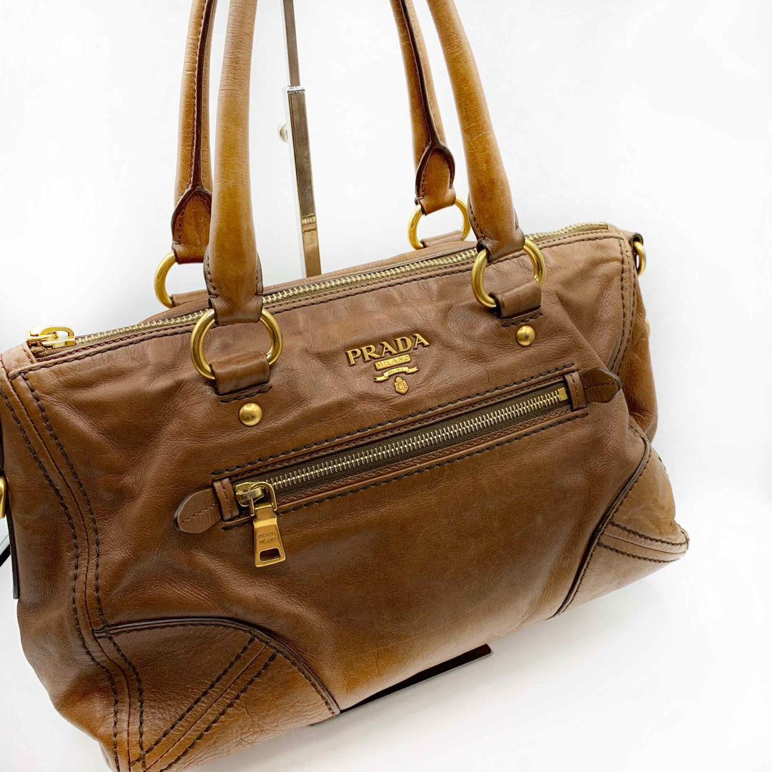 美品✨PRADA プラダ 2wayハンドバッグ ショルダーバッグ ロゴ tic