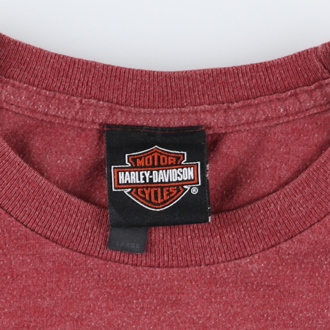 Harley Davidson(ハーレーダビッドソン)の古着 ハーレーダビッドソン Harley-Davidson 両面プリント モーターサイクル バイクTシャツ メンズM ヴィンテージ /eaa358675 メンズのトップス(Tシャツ/カットソー(半袖/袖なし))の商品写真