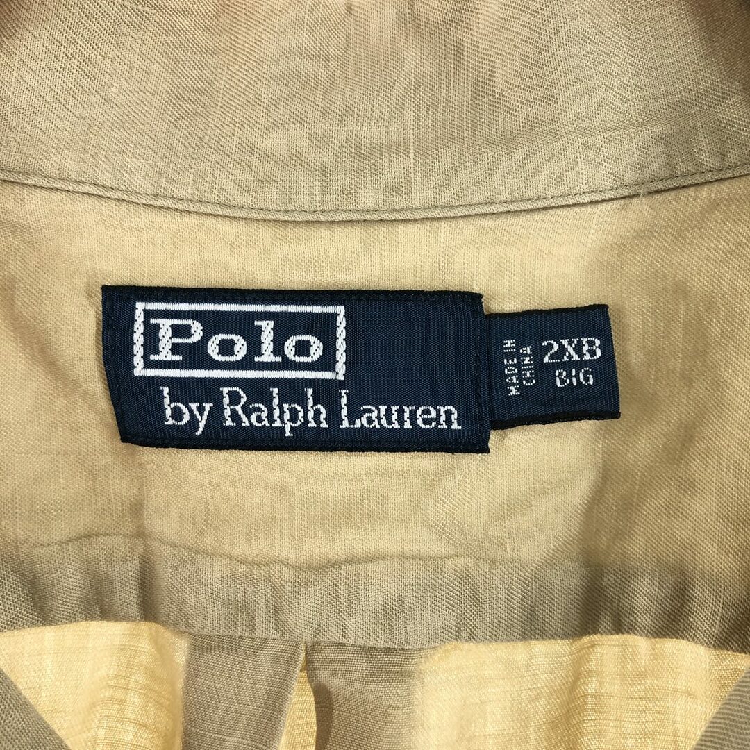 Ralph Lauren(ラルフローレン)の古着 ラルフローレン Ralph Lauren POLO by Ralph Lauren オープンカラー 半袖 ボックスシャツ メンズXL /eaa358853 メンズのトップス(シャツ)の商品写真