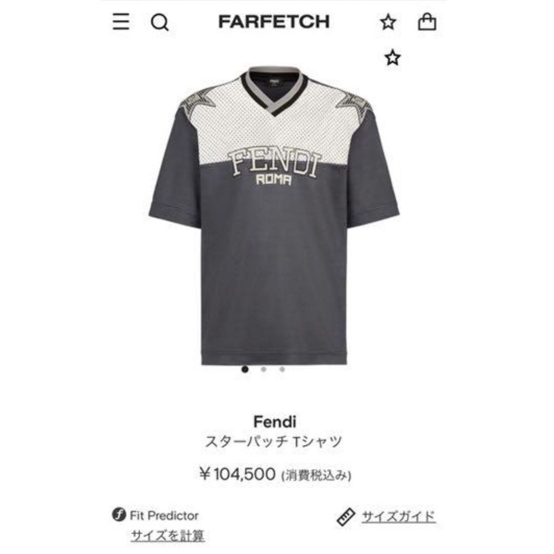 新品未使用 FENDI フェンディ スターパッチTシャツイタリア M(Lサイズ)