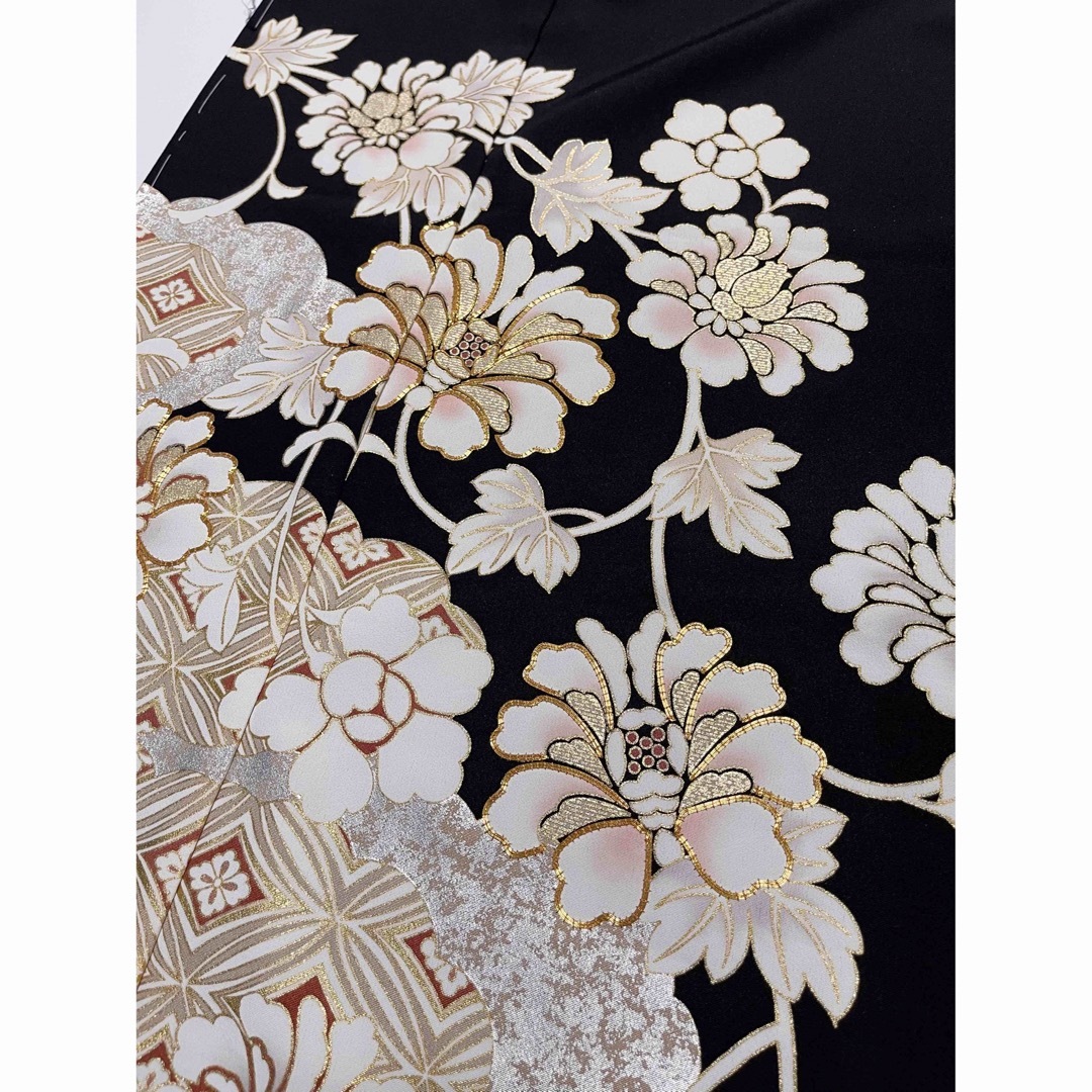 吉澤の友禅】吉澤織物◇金彩・金駒刺繍黒留袖 華菱七宝 華文 黒の通販