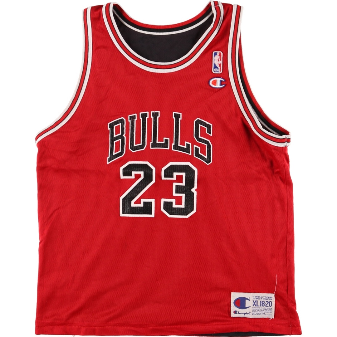 チャンピオン Champion NBA CHICAGO BULLS シカゴブルズ リバーシブル メッシュタンクトップ ゲームシャツ USA製 メンズXS /eaa358617