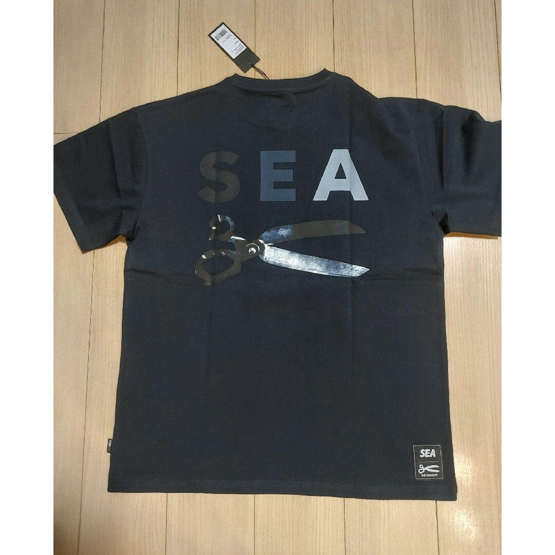 【L】WIND AND SEA DENHAM Razor Tee ネイビー