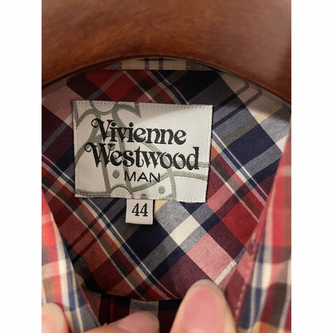 シャツvivienne westwood MAN アシンメトリーチェックシャツ 長袖
