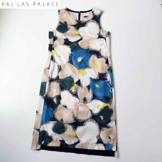 パラスパレスPAL'LAS PALACE ウールワンピース　モチーフ柄日本製