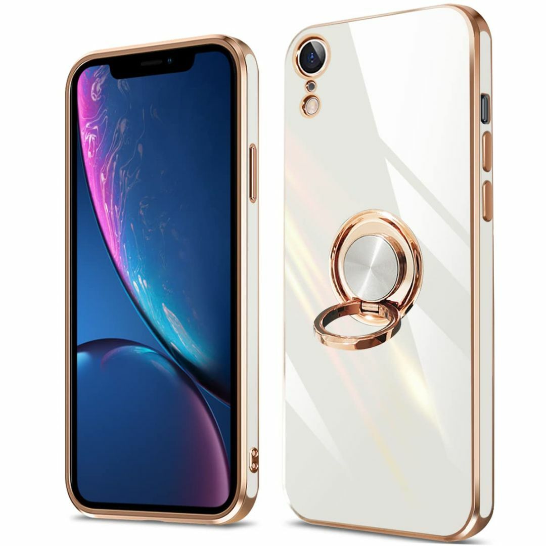 【在庫処分】iPhone XR ケース リング カバー リング付き 耐衝撃 全面 スマホ/家電/カメラのスマホアクセサリー(その他)の商品写真