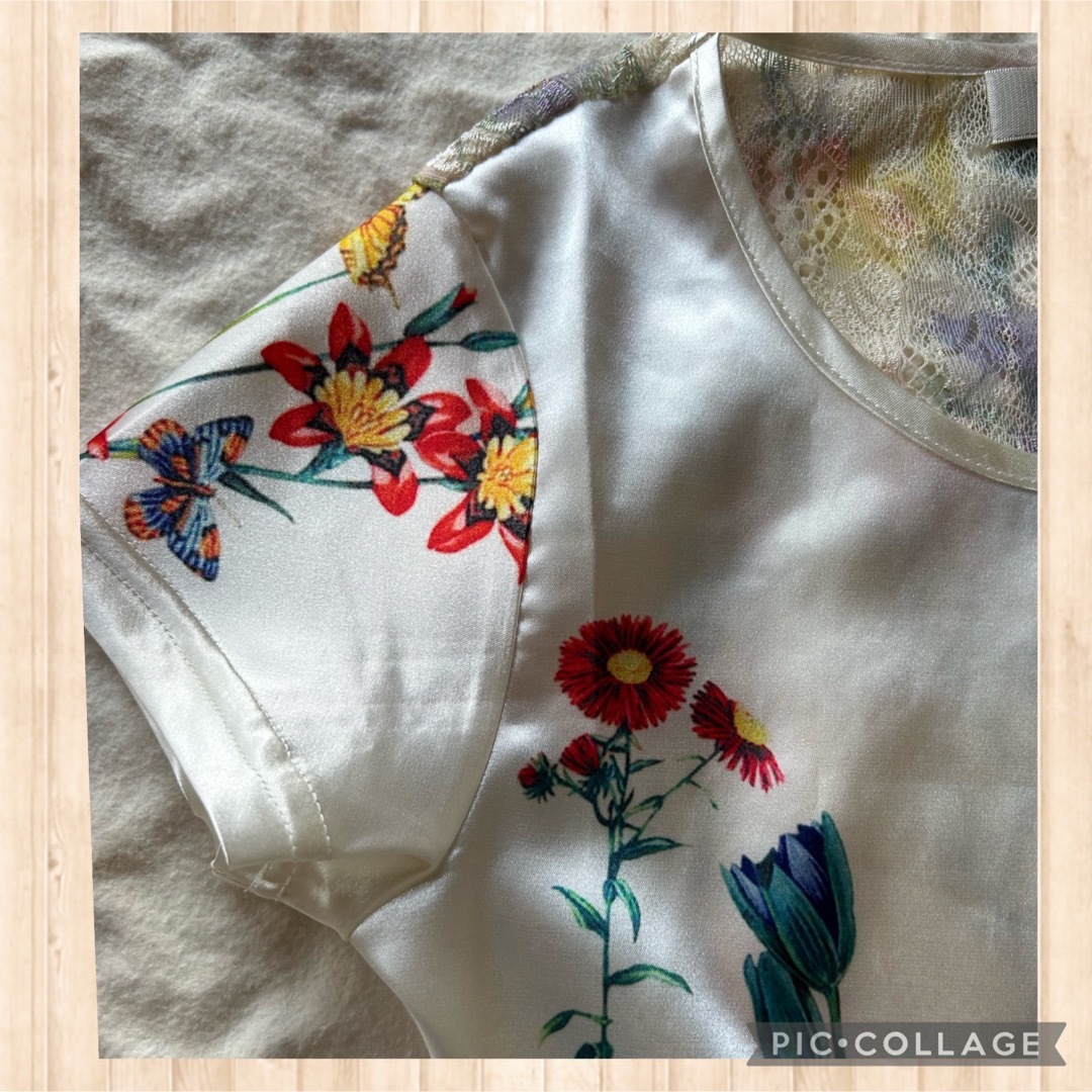新品タグ付き！WR joias サテンワンピース 花柄