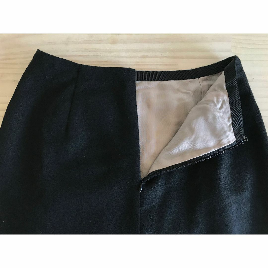 Sybilla(シビラ)のシビラ/スカート/ブラック×グレー/M/ウール×ナイロン/日本製/裏地付き レディースのスカート(ひざ丈スカート)の商品写真