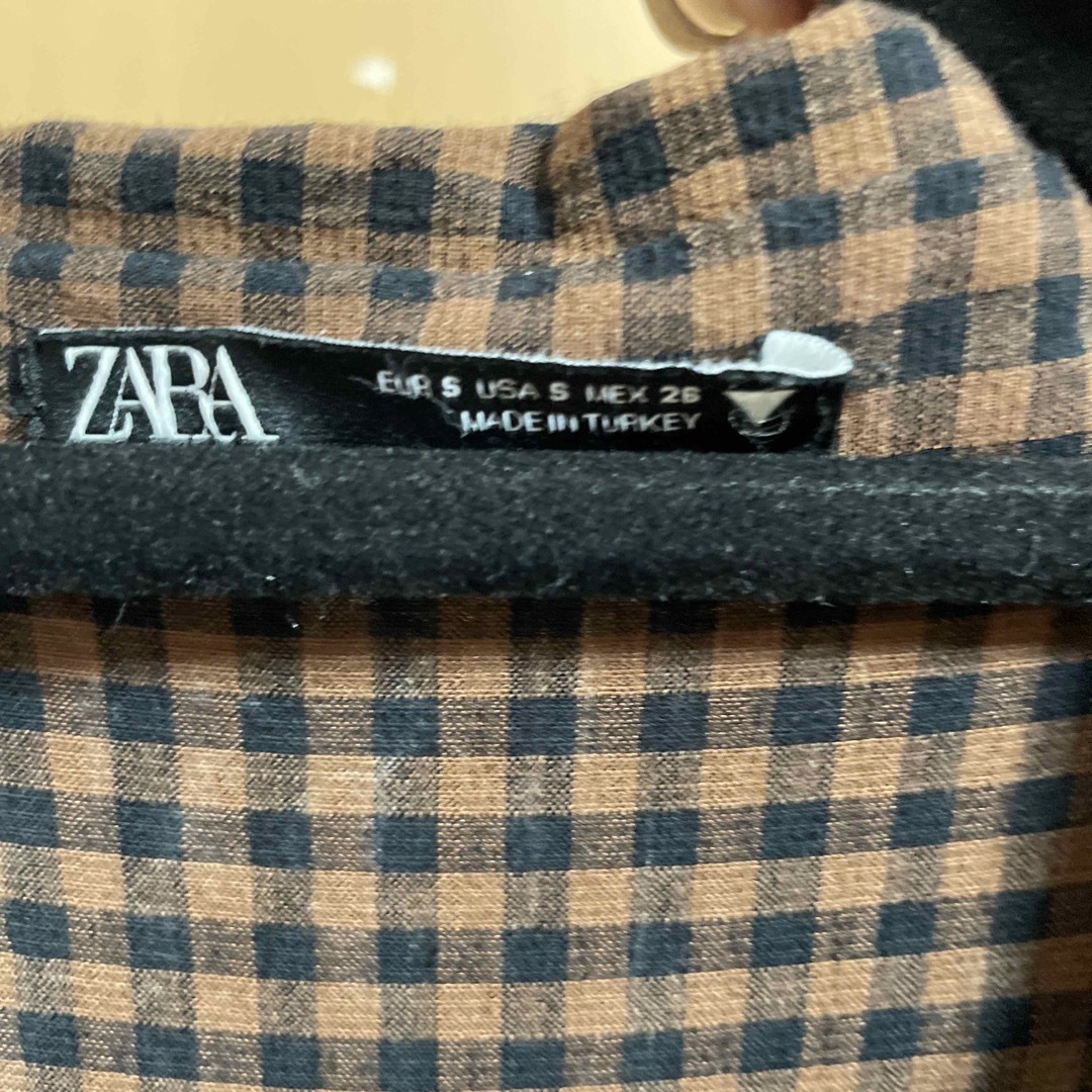 ZARA(ザラ)のZARA ティアードワンピース　シャツ　ワンピ レディースのワンピース(ミニワンピース)の商品写真