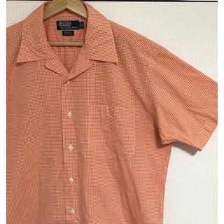 ポロラルフローレン(POLO RALPH LAUREN)のMサイズエルメスオレンジ ポロ ラルフローレン90s オープンカラー 開襟シャツ(シャツ)