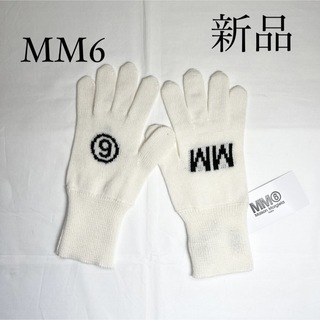 MM6 Maison Margielaマルジェラ　ウール×アクリル　ロゴ入り手袋