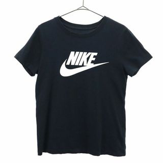 ナイキ(NIKE)のナイキ プリント 半袖 Tシャツ M ブラック NIKE クルーネック レディース 【中古】  【230807】 メール便可(Tシャツ(半袖/袖なし))